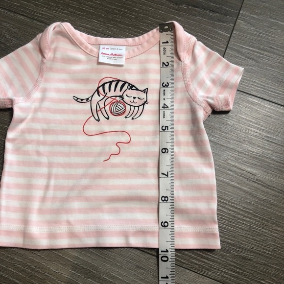 Hanna Andersson Baby Girl Kitty Cat Pajama Set Pink Size 0-3 Months - Picture 7 of 10